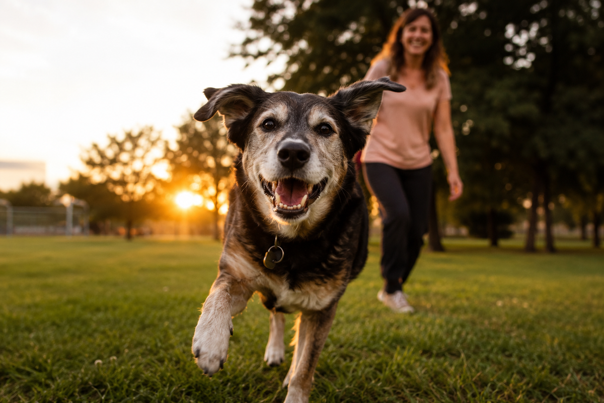 Porque su perro merece comer sin dolor todos los años que le quedan — y el tuyo también.